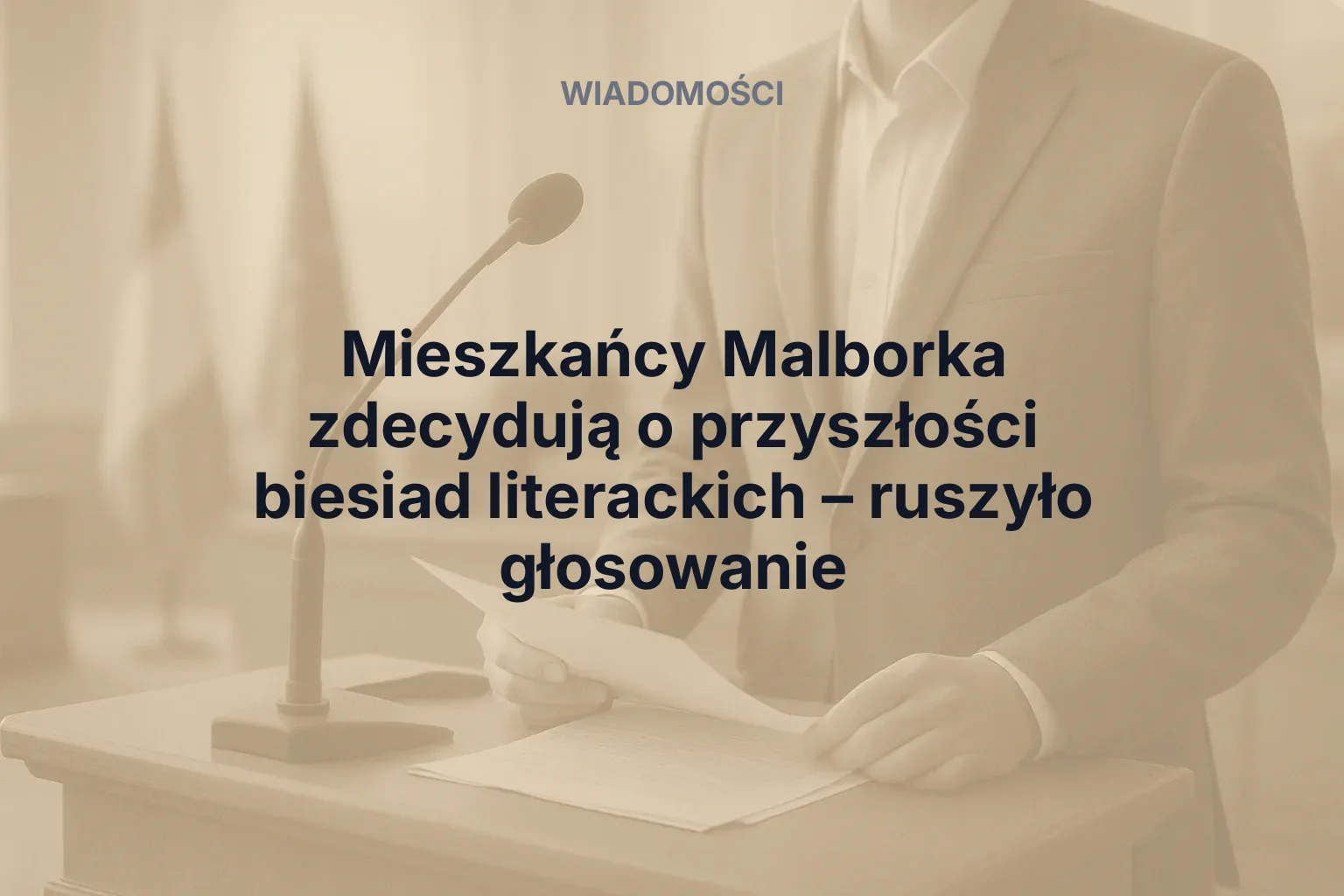 Miniatura: Mieszkańcy Malborka zdecydują o przyszłości biesiad literackich – ruszyło głosowanie
